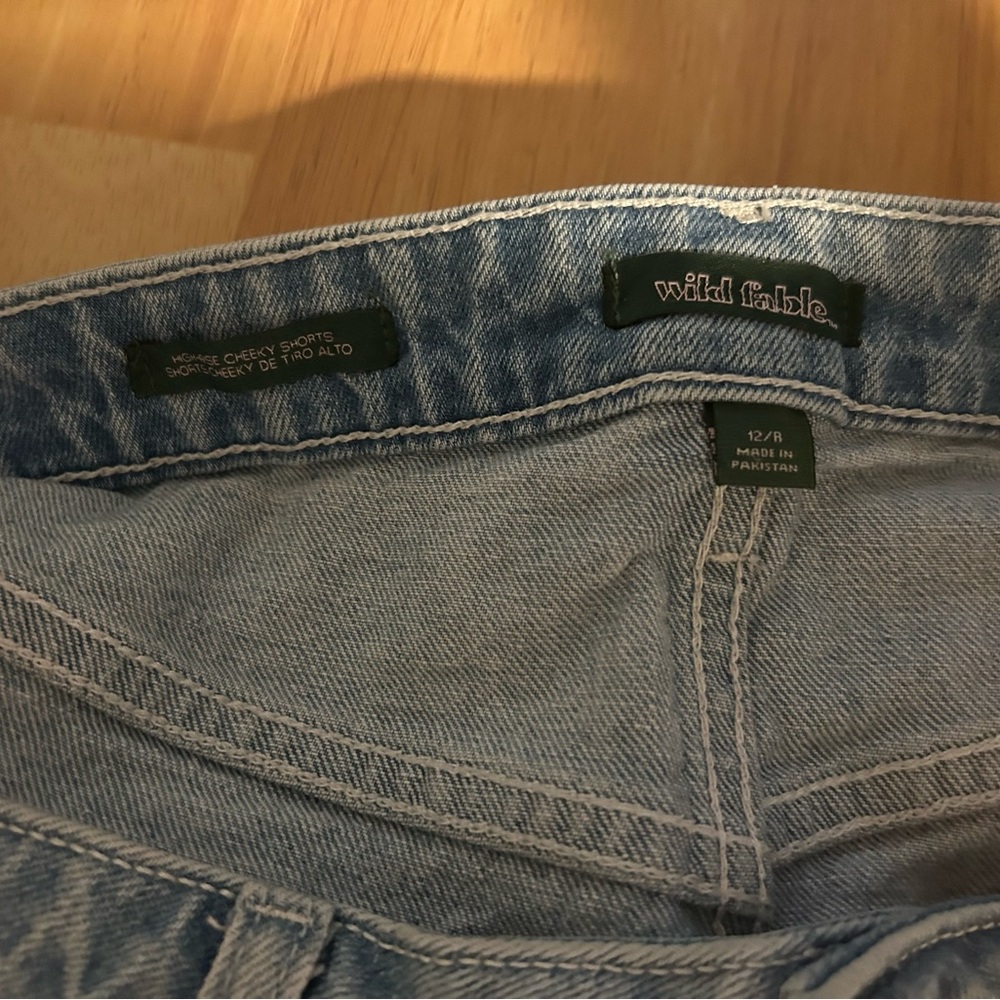 wild fable Light Blue High-Rise Denim Shorts